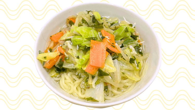 わかめと野菜たっぷりあんかけ塩ラーメン