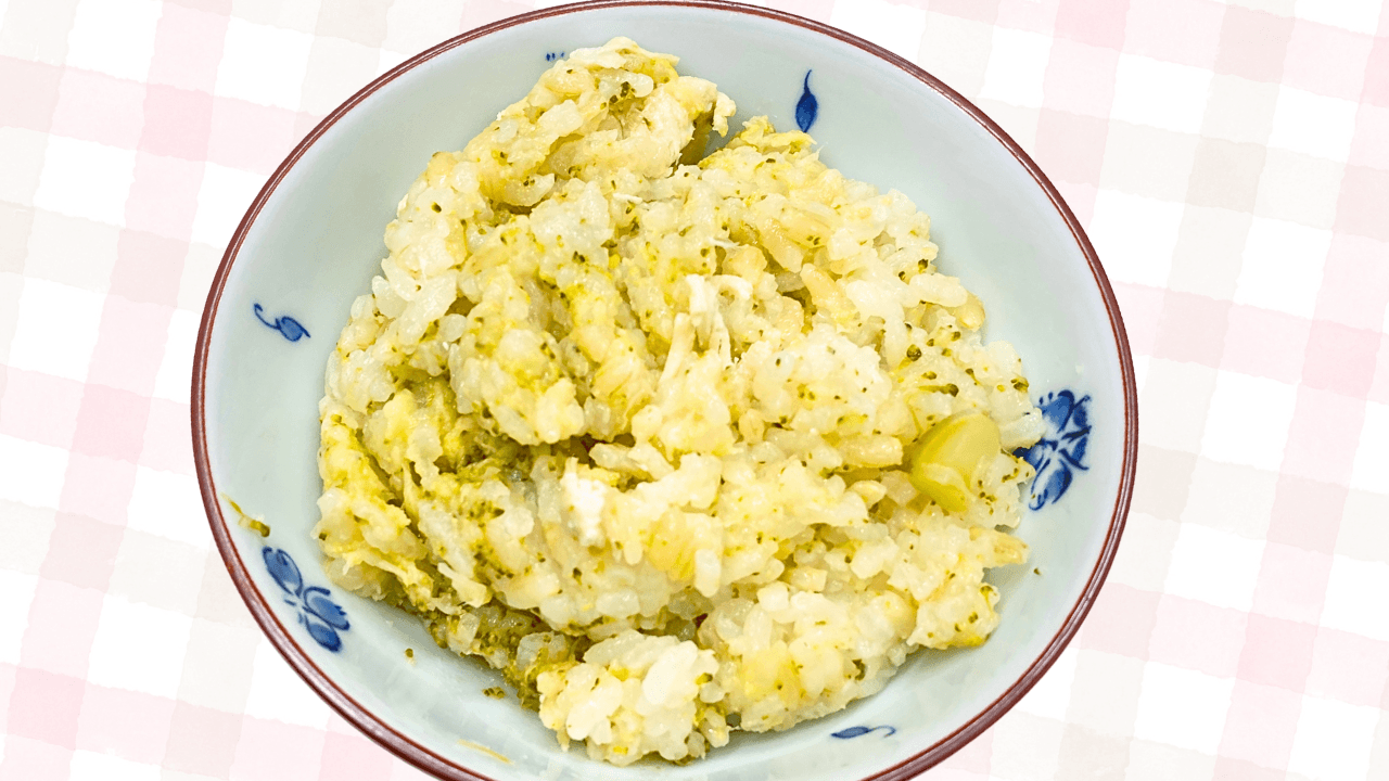 ブロッコリーの味噌炊き込みご飯