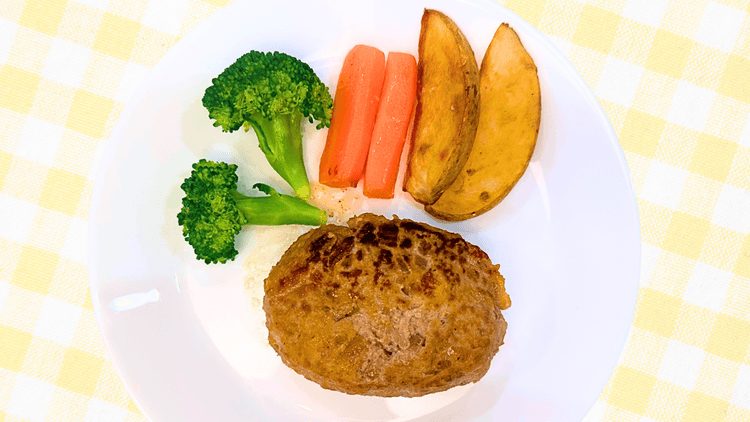 食パンでふわふわハンバーグ