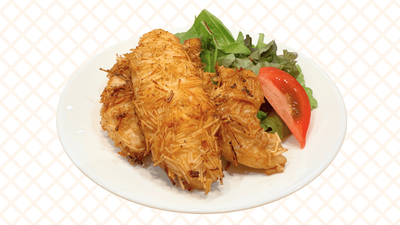 そうめん衣のささみカツ