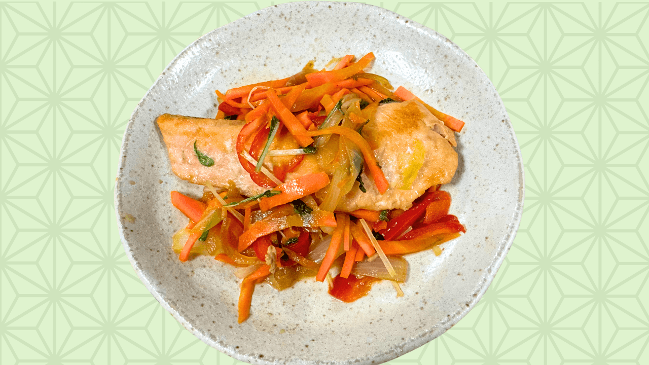 焼くだけワンパン！鮭の南蛮漬け