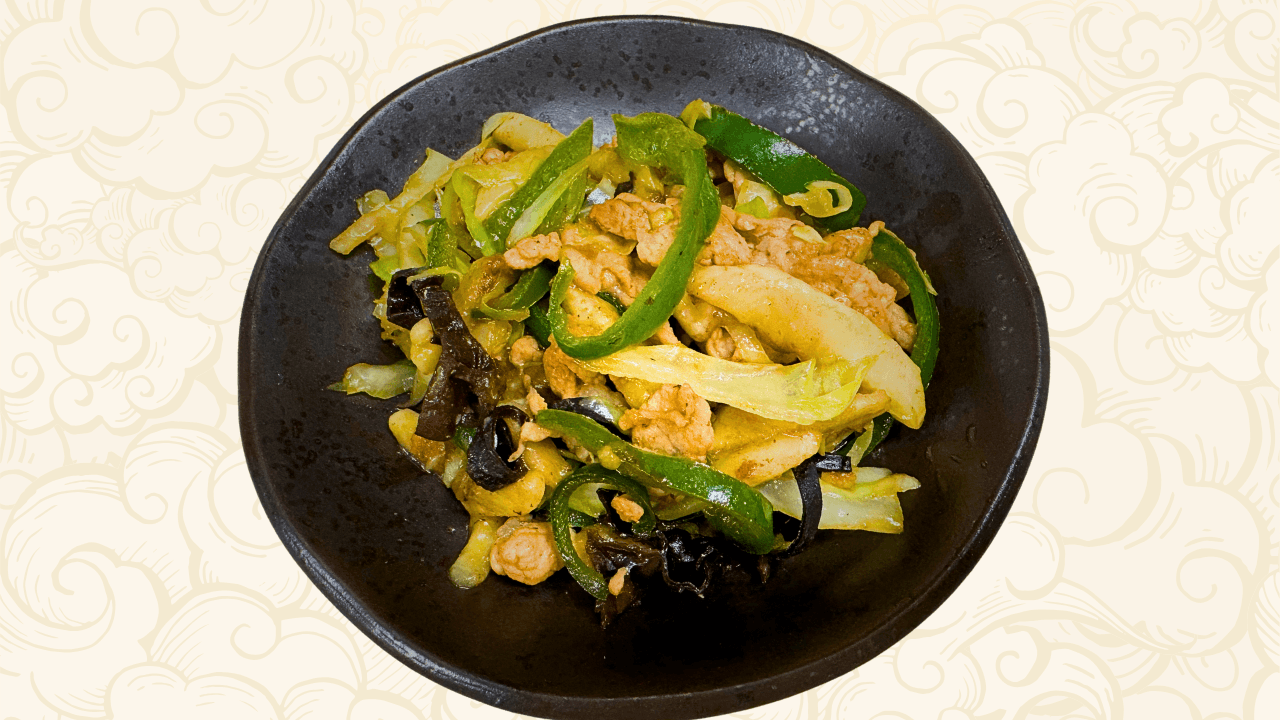 バナナとキャベツの青椒肉絲